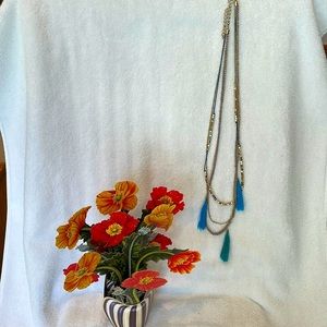 18” long layered tassel necklace